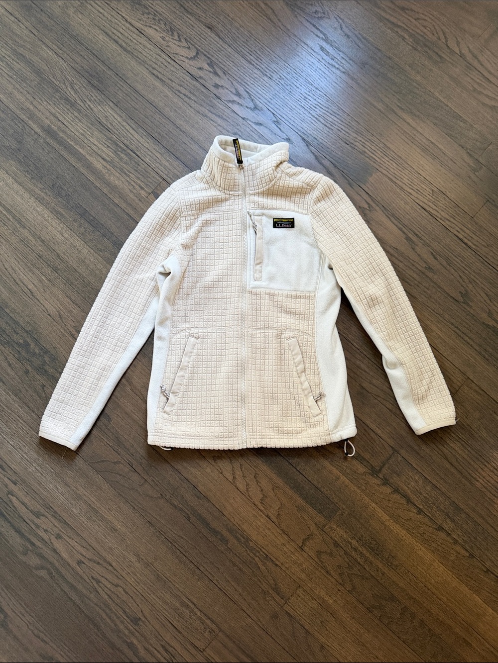 L.L. Bean Cream Womens Zip upFleece Pullover